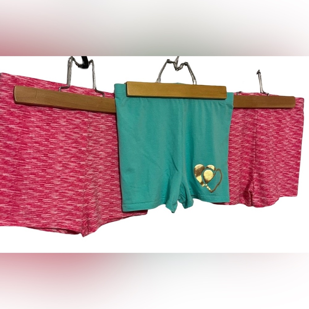NWOT SO set of 3 boy shorts pink patterned and aqua
